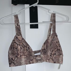 Vitamin A Neutra Bralette Top/ snakeskin